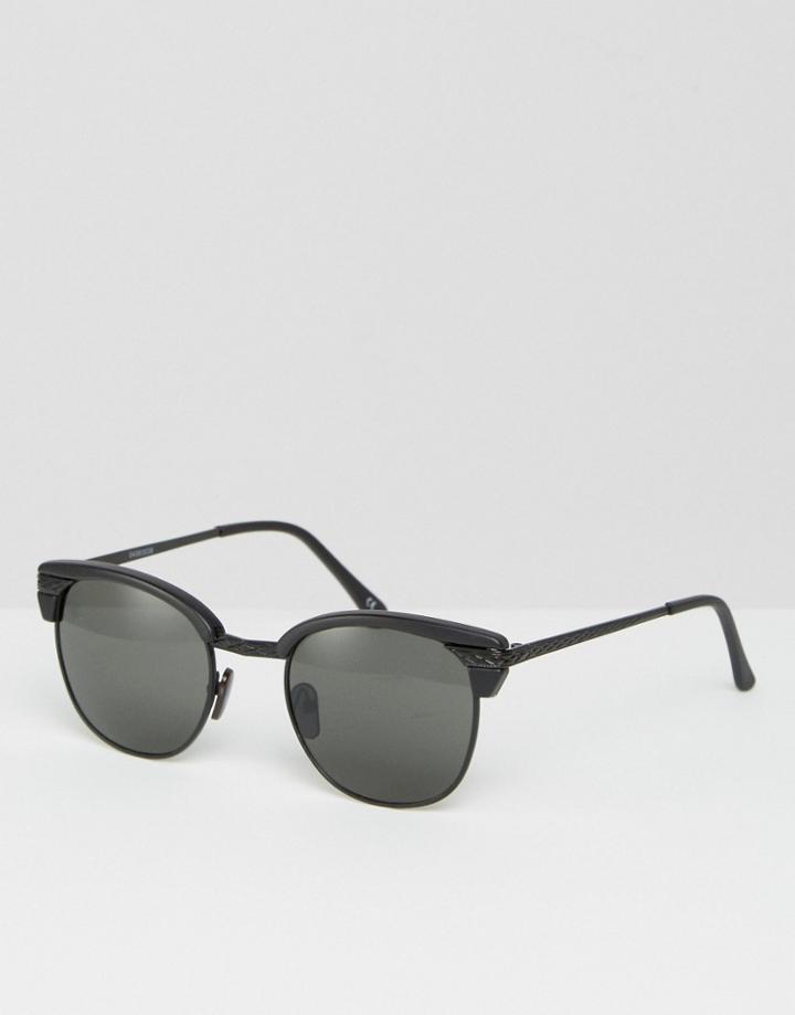 Asos Retro Sunglasses With Geo-tribal - Black