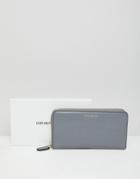 Emporio Armani Classic Zip Around Purse - Gray