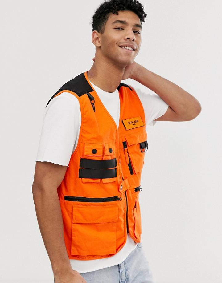 Sixth June Utility Tank In Orange