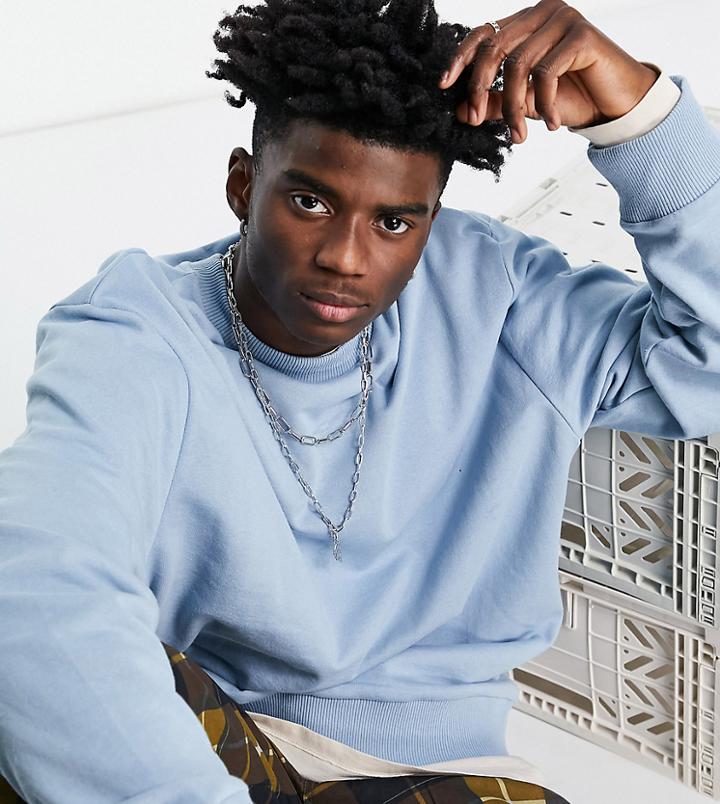 Collusion Sweatshirt In Ash Blue