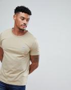 Boss Casual Logo T-shirt In Oatmeal - Beige