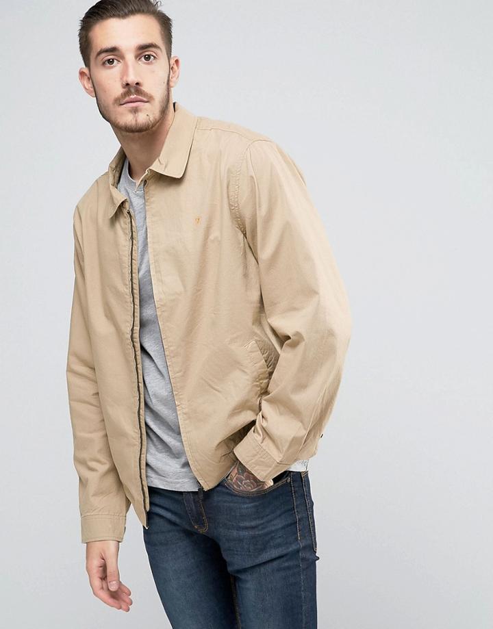 Farah Hartley Zip Up Jacket - Beige