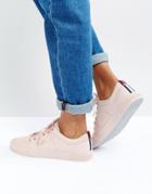 Tommy Hilfiger Canvas Sneaker With Ribbon Lace Detail - Pink