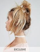 Reclaimed Vintage Inspired Heart Hair Pin - Gold