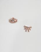 Pilgrim Bronze Evil Eye Stud Earrings - Copper