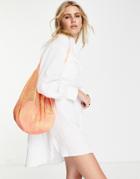 Asos Design Double Cloth Oversized Shirt Dress In White
