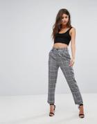 Prettylittlething Check Tailored Pant - Multi