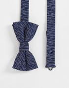 Twisted Tailor Bow Tie In Navy With White Line Detail