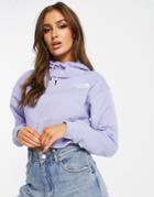 The North Face Trend Drop Cropped Hoodie In Lilac-purple