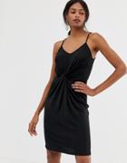 Warehouse Slinky Cami Dress - Black