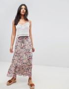 Raga Victoria Printed Maxi Skirt - Pink