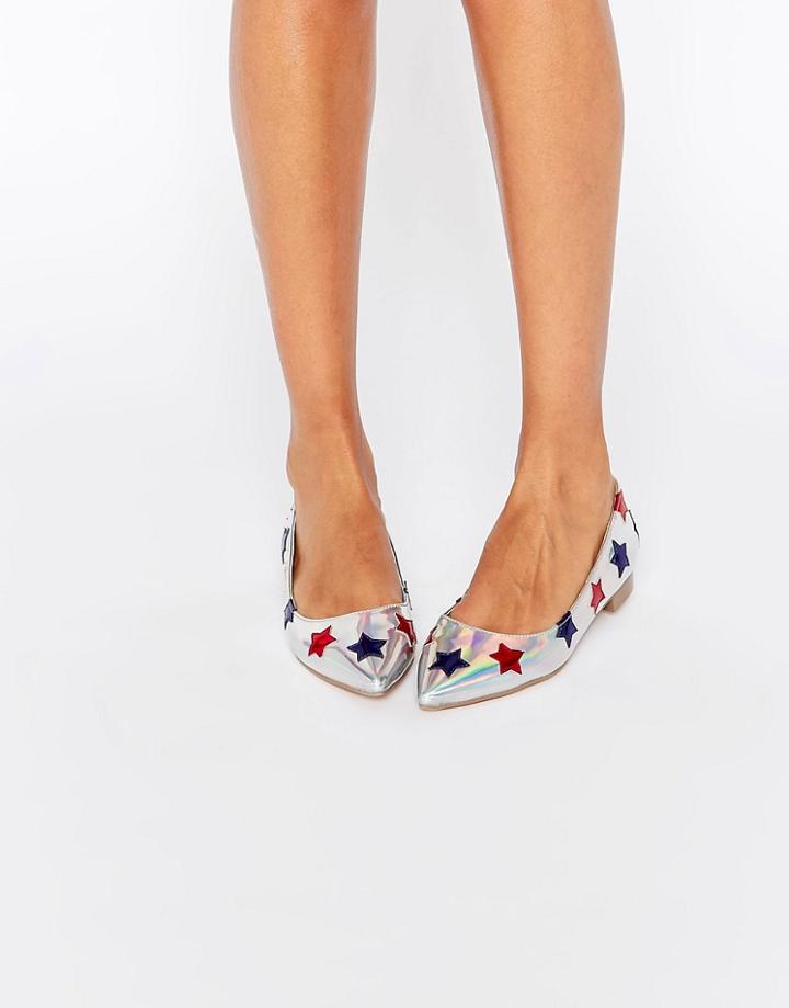 Asos Lourdes Pointed Ballet Flats - Multi