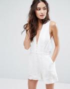 The Jetset Diaries Horizon Romper - White