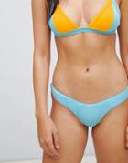 Free Society Mix & Match Color Block High Leg Bikini Bottom-multi