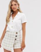 Vero Moda Linen Button Through Boxy Shirt - White