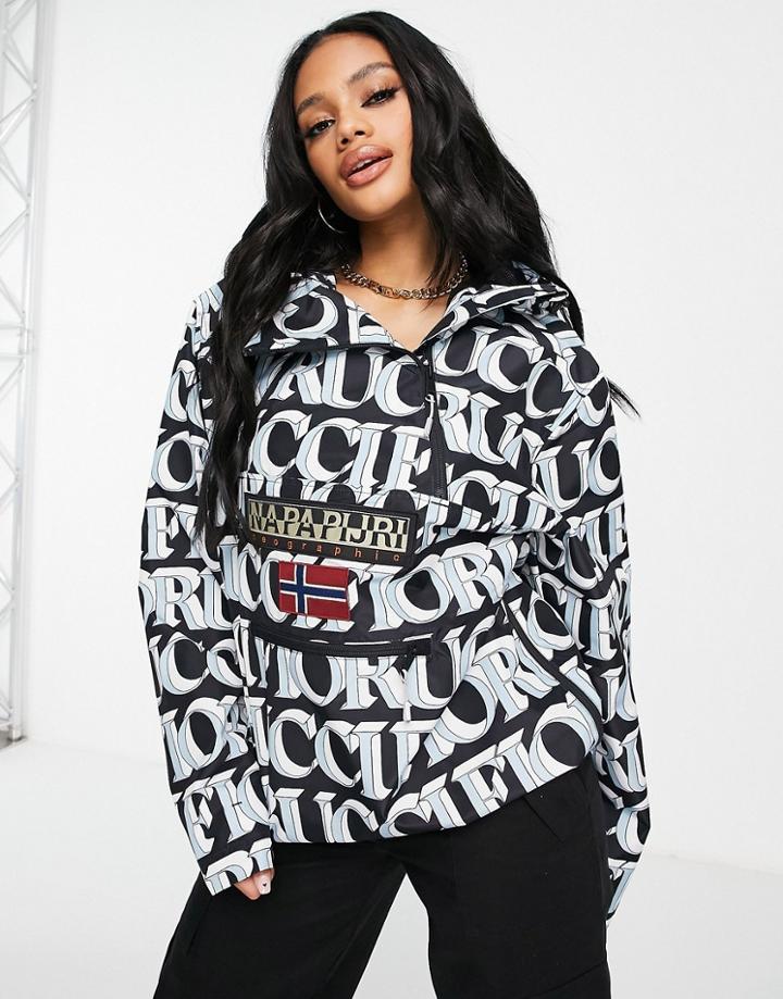 Napapjiri X Fiorucci Northfarer Jacket In Dark Blue