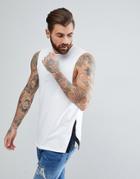 Asos Relaxed Tank With Contrast Side Splits - Multi