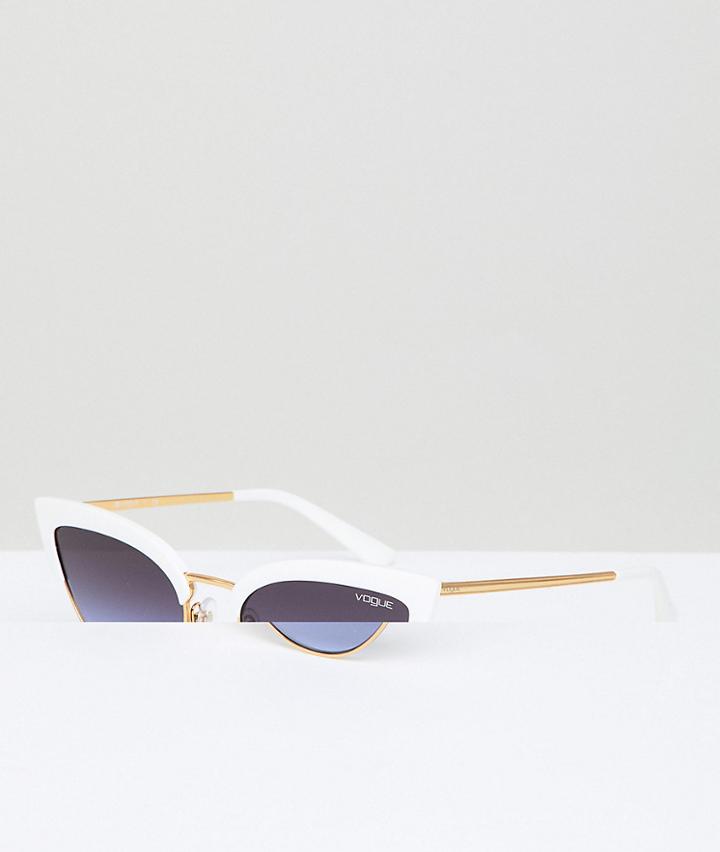 Vogue Eyewear Cat Eye Sunglasses In White - White