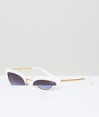 Vogue Eyewear Cat Eye Sunglasses In White - White