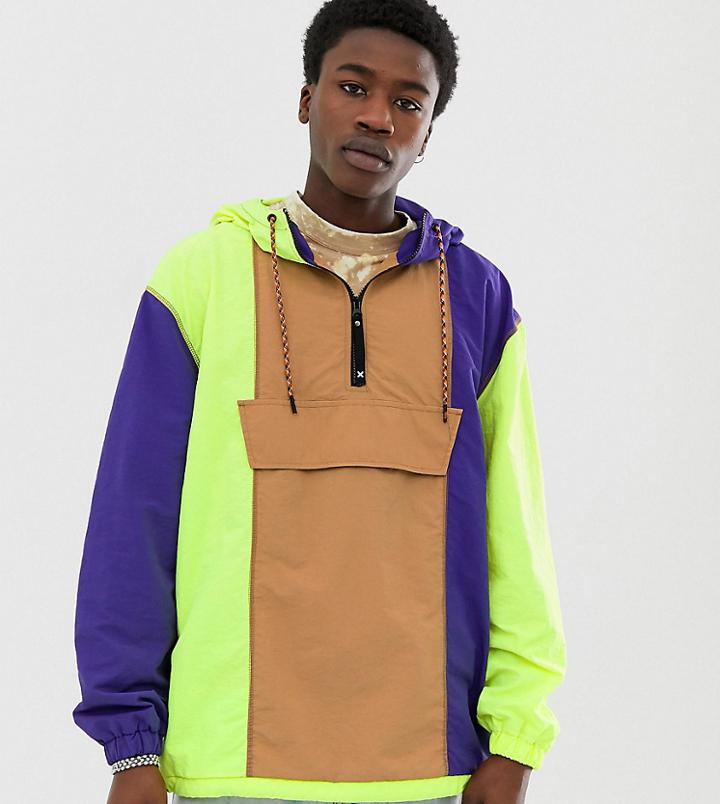 Collusion Color Blocked Overhead Windbreaker - Multi