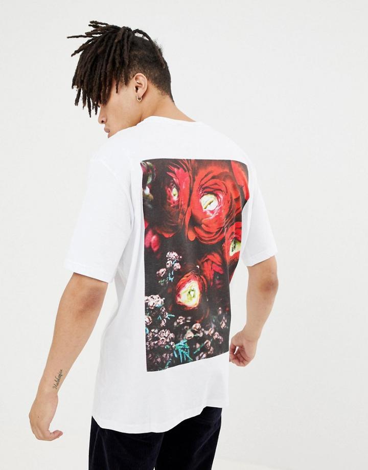 Systvm Peonies Back Print T-shirt-white