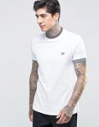 Fred Perry Ringer T-shirt With Tipping In White - White
