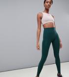 Asos 4505 Tall Gym Legging With Bum Sculpt Seam Detail - Green