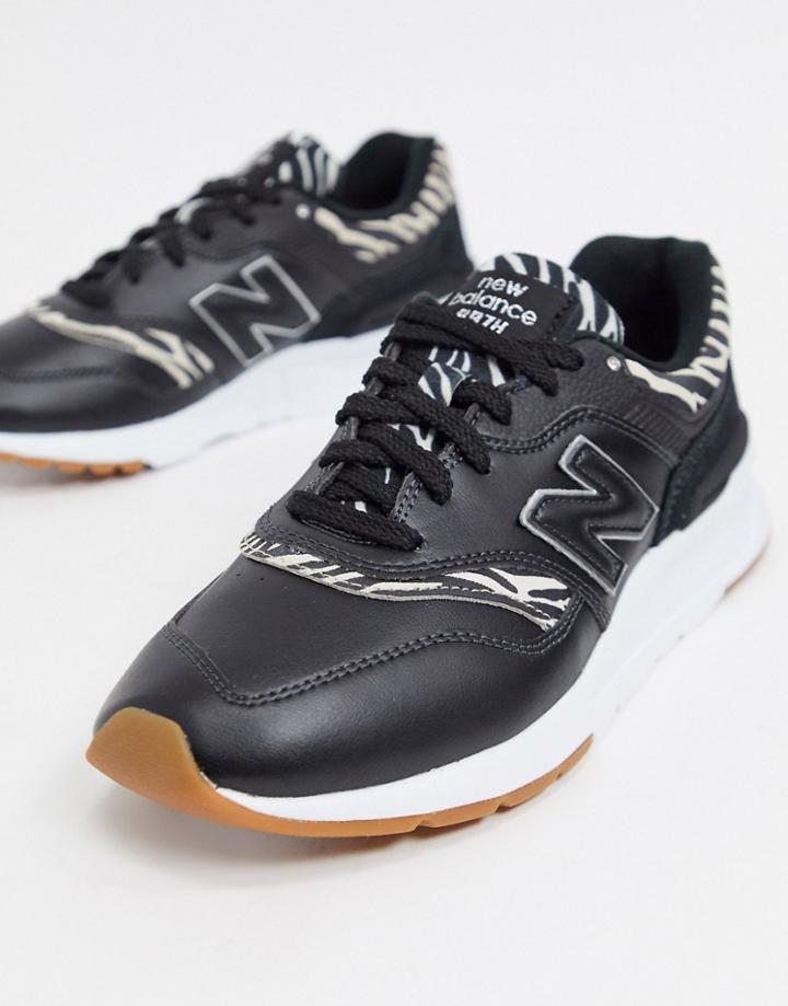 New Balance 997h Animal Print Sneakers In Black