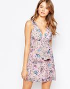 Traffic People Tea Dress In Paisley Print - Pink