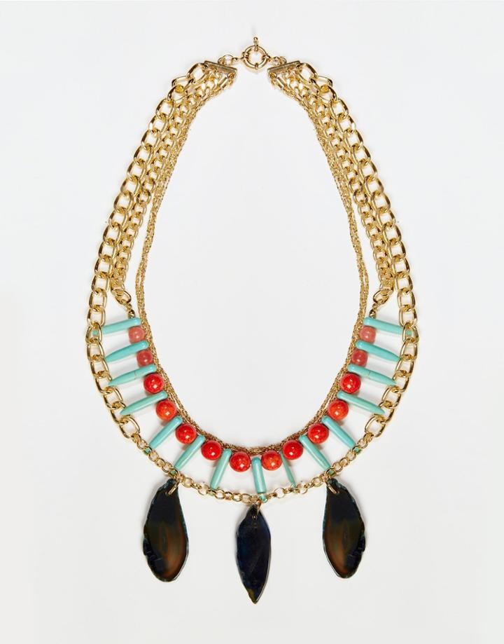 Nali Turquoise Bead Pendant Necklace - Turquoise