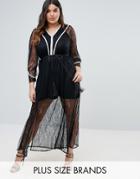 Elvi Premium Lace Maxi Dress - Black
