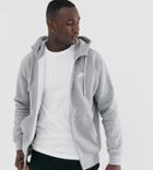 Nike Club Plus Zip-through Hoodie In Gray