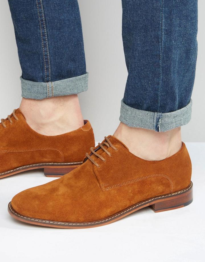 Ted Baker Joehal Suede Derby Shoes - Tan