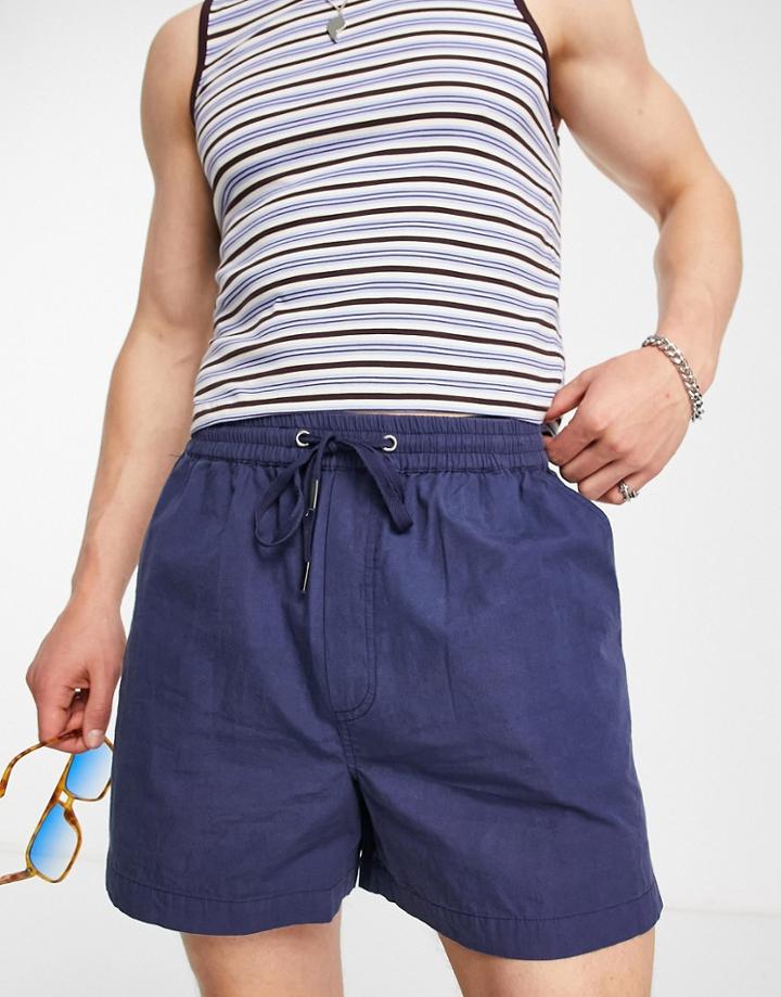 Reclaimed Vintage Inspired Chino Short In Navy-blue