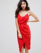 Talulah Cara Wrap Dress - Red