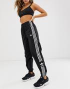 Adidas Originals Adicolor Locked Up Logo Track Pants In Black - Black