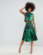 Horrockses Midi Skirt In Multi Print Co Ord - Multi
