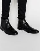 Base London Leather Chelsea Boots - Black