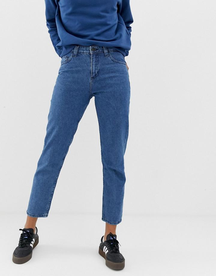 Noisy May Straight Leg Jean In Mid Blue Wash