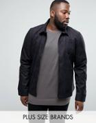 D-struct Plus Faux Suede Shirt Jacket - Black