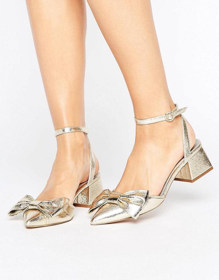 Asos Swanky Mid Heels - Gold