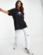 River Island Rr Couture Logo T-shirt In Black