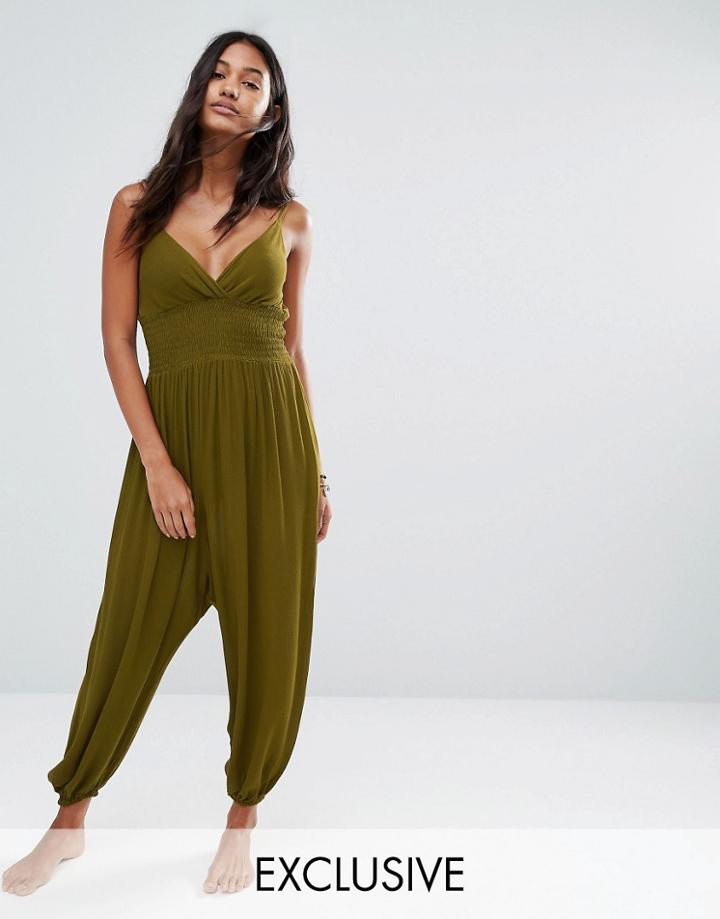 Akasa Beach Jumpsuit - Green