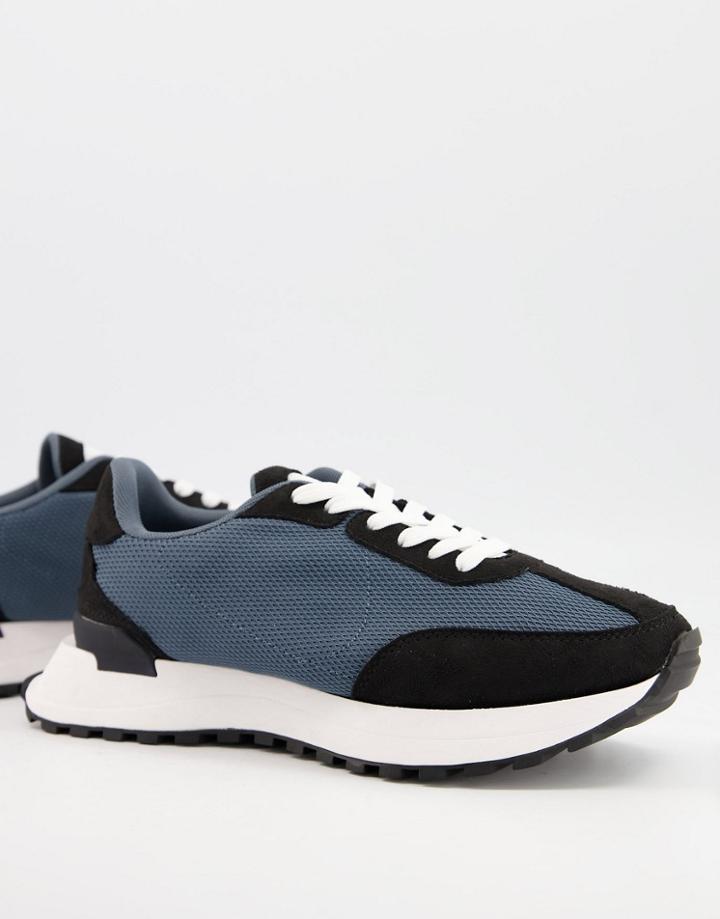 Asos Design Sneakers In Gray With Feature Sole-grey