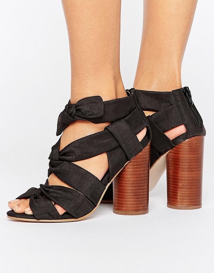 Asos Total Knockout Knotted Sandals - Black