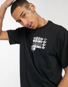 Adidas Originals Forum T-shirt In Black And Pink