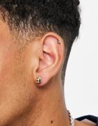 Tommy Hilfiger Logo Round Earrings In Gold