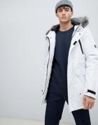 D-struct Fur Trimmed Oversized Mountain Parka Durable Poly - White
