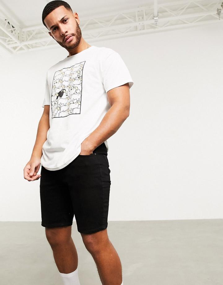 New Love Club Multi Sheep Oversized T-shirt-white