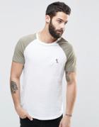 Religion Contrast Raglan T-shirt - White Vetiver